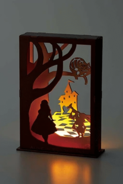 Alice in Wonderland Book Wooden Ornament Light - DIY Puzzle